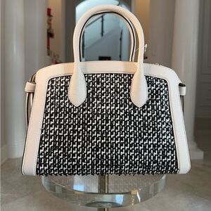🌟SOLD🌟 NWT Kate Spade New York Knott Raffia Tweed Medium Zip- Top Satchel